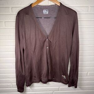 Adidas Brown Bay Hill Golf Club Vintage Cardigan, Women’s Size Large